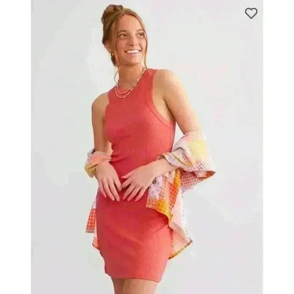 Z Supply Carolina Rib Mini Dress Mineral Red Sleeveless Tank Size XLARGE $79 - Picture 7 of 13